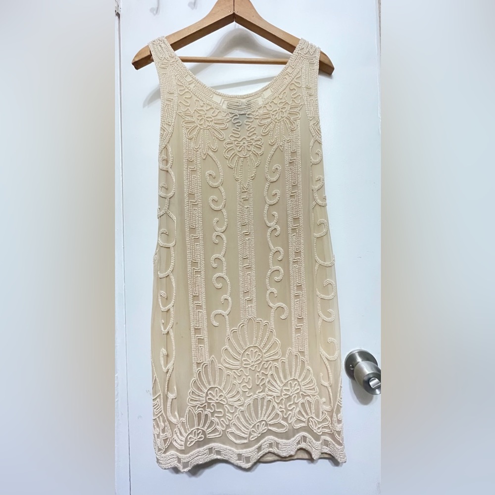 Stunning DKNY beaded 100% silk dress